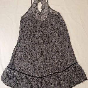 Dark blue floral dress